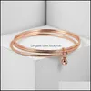 Link Bracelets JewelryLink Chain 585 Rose Gold drievoudige gelaagde armbanden manchet voor vrouw