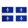 Kanada Quebec 3'X5'ft flaggor Land National City Banners 100D Polyester Hög kvalitet med två mässingsgrommets