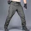 pantalon cargo hommes Multi Pocket Outdoor Tactical Sweatpants armée militaire, plus la taille Imperméable À Séchage Rapide Élastique Randonnée Pantalon 211110