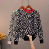 Leopard Print Jacquard Sweaters Women Autumn Winter Pullovers Jumpers Female Knitted Loose soft Sweaters Mujer Pullover 210514