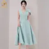 Women's Sexy V-Neck Big Bow Sleeveless High Waist Party Dress Female Fashion Clothing Summer Dresses 210520