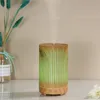 200ML Ultrasonic Air Humidifier Hollow-out aromatherapy Machine USB Wood Grain Aroma Essential Oil Diffuser with 7Colors LED Light CCA12272
