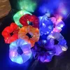 Luminous Scrunchies LED Hairband Ponytail Holder Headwear Women Girls Elastic Satin Silky Scrunchy Tie Rope Hair Accessories G21901