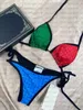 Kvinnor Simbikini Underkläder Baddräkter Summer Beach Badkläder Lamer Swimsuit Baddräkt Tvådel Sexig badkläder