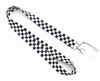 Whole 20pcs Cartoon Checkered patter lanyard strap Key Chain ID card hang rope Sling Neck Pendant boy girl Gifts7854910