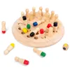 Blocchi per bambini Puzzle giocattolo Memoria a colori Partita di scacchi Gioco Intellettuale Giochi da tavolo per feste per bambini Giocattoli educativi per l'apprendimento W4