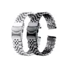 Bracelet en acier inoxydable, 18mm, 19mm, 20mm, 21mm, 22mm, 24mm, 26mm, pour femmes et hommes, argent, métal massif, Bracelet de montre, accessoire