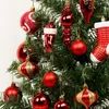 Decorazione per feste 60pcs Decorazioni natalizie Ball Set Ciondolo albero Cono in plastica Pelotas De Navidad Noel 2021