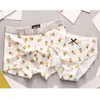 Coppia Mutandine Set Mutande da uomo Biancheria intima da donna Mutandine di cotone per mutandine dell'amante Stile frutta Boxer intimo intimo H1214