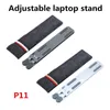 Verstelbare aluminium laptop stand ergonomische multi-angle bureau laptophouder w / heat-vent voor notebook MacBook Dell HP Meer 10-17.3 "