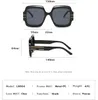 New 2022 Oversized Sunglasses Gradient Sun Glasses For Women Men Cool One Piece Brand Designer Female Brand Black Square Shades UV1204502