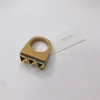 10st 2021 Golden Bead Transparent harts akrylväv Ringar för kvinnor Vänner Par Smycken Trendig resa
