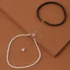 Böhmische weibliche handgefertigte Perlen weiß Perle Anhänger Oberschenkelkette für Frauen Strand Stil Gold Farbe Metall Bein Kette Körper Schmuck