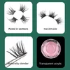 3D Yanlış Kirpikler DIY Segmentli Kirpik Uzatma Faux Vizon Lashes Dramatik Kalın Doğal Seksiyonel Kirpik Wispy Kabarık Göz Makyaj Araçları