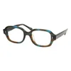 Occhiali da sole moda Montature Occhiali quadrati vintage 2021 Strisce in acetato Lettura Donne Bordi spessi Rivetti Giallo trasparente Occhio da uomo Femme