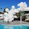 104 sztuk White Giant Macaron Balloon Garland Arch Kit Ballons Ballons Bride Wedding Birthday Party Tło Pography Decor 210719