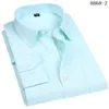 Men's Dress Shirts Men Long Sleeve Shirt Brand Fashion Designer High Quality Solid Male Clothing Fit Business White Blue Blac190S