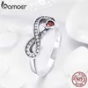 100 925 Sterling Silver Infinity Love Forever Heart Clear CZ Finger Ring for Women Wedding Engagement Jewelry SCR415 2201217501953