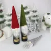 Boże Narodzenie Wino Butelka Pokrywa Handmade Szwedzkie Gnomy Butelki Wino Toppers Dla Xmas Home Party Tabela Dekoracje Xmas Prezenty LLD8489