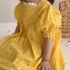 Robe d'été de style coréen manches bouffantes florales douce princesse vêtements pour enfants fille mignonne 210515