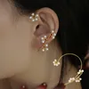 Stud Design de mode femmes 2 pièces perle fleur fée boucle d'oreille pas percé rétro bijoux cadeaux accessoires quotidiens
