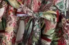 Femmes Floral Trench Summer Fashion Full Sleeve Modern Lady Cardigan Kimono Vêtements 210602