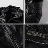 Street Knights Leather Jacket Men Winter Fleece Motorcycle Pu Leahter Jacket Male Stand Collar Casual Windbreaker Slim Coat 4Xl 211119