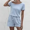 Zomer Korte Bodysuit Dames Streetwear Casual Off-Shoulder Short-Mouwen Pocket Lace-up Zwarte Dames Strapless Jumpsuit 210514