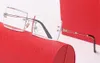 Nuovo Fashion Wood Buffalo Horn Style9065 Occhiali da sole a colori misti da sole in lega di titanio Myopia Frame da uomo Donne Le lenti di protezione Uv400 di alta qualità sono dotate di scatola rossa