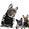 Sweat à capuche élégant pour chien Pull chaud Vêtements pour chien Sublimation portant des pulls pour petits, moyens et grands chiens Bouledogue français Veste Vêtements pour animaux de compagnie Manteaux avec chapeau Noir L A188