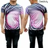 2019 Marka Tüm Üzerinde Baskı Erkekler T Gömlek Komik Tshirt Optik Illusion Siyah-Beyaz Grafik O-Boyun Kazak Kadınlar 3D T-shirt X0621