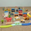 design wholesale Vehicle Toys wooden train set educational for kis DIY police car high school stage compatible