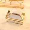 Copo de ouro de ouro europeu caixa de tecido de luxo casa sala de estar de sala de estar de maquiagem com tampa de espelho caixa de guardanapo caixa-40 210326