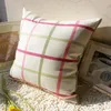 Poduszka/poduszka dekoracyjna 2021 Nowoczesna i prosta płótno kwiat w kratę poduszka bawełna rzut miękka sofa dekoracja domu
