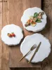 Dishes & Plates Shaped Ceramic Plate Cooking Steak Western Dinner Household Thickening Tableware Set Salad Dessert Kitchen Utensils