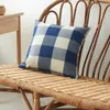 Plaid Pillow Case Linen Plain Striped Cover Check Pattern Pillows Covers Xmas Square Tartan car Pillowcases Cushion ZWL138