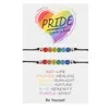 2pcs/ Set Rainbow Pride Bracelet Bisexual Lgbt Rope Jewelry for Women Men Gift