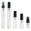 2ml 3ml 5ml Portable Spray Bottle Refillerbara Clear Glasflaskor Sample Kosmetiska Atomizers behållare för resor