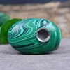Artificial Crystal Pipe Oval Malachite Handle Foreign Simple and Fashionable Portable Tobacco Smoking Pipe