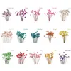 Ghirlande di fiori decorativi 30 pezzi Mini margherita Piccola stella Bouquet Piante naturali secche colorate Preservare la decorazione floreale della casa268W