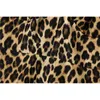 Mulheres vintage chic leopard impressão mini vestido de moda sexy v pescoço zíper laterais vestidos vestidos mujer 210325