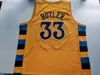 rara maglia da basket uomo gioventù donna vintage # 33 Jimmy Butler 33 Marquette Yellow High School College taglia S-5XL personalizzato qualsiasi nome o numero