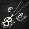 Pendant Necklaces Jewelry Set 26 Letters Initial Necklace Earrings For Women Alphabet Pendants Earring Stainless Steel Charm