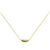 Pendanthalsband Fashion Titanium Steel Necklace Korean Acacia Bean Clavicle Chain Simple Temperament Choker Cool Neckwear för WO311J