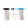 Pennen schrijfbenodigdheden Business Industrial10pcs Ballpoint Pen Vullingen Vervanging 1.0mm Blue Black Ink Color School Office 20CB Drop Delive