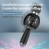 Üst Satıcı Taşınabilir Çok İşlevli Kablosuz DS888 Mikrofonlar LED Işık Karaoke Mikrofon TV Için