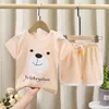 Kids Meisjes Jongens Kleding Sets Zomer Babykleding Pakken Korte Mouw T-shirt Pant Dress 2 Stks Peuter Baby's Casual Trainingspakken G1023