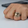 Garanterad högkvalitativ 925 Sterling Silver Personliga Namn Utskrift Ring Smycken Tillverkad i Turkiet för män med lyxklapp