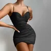 Günlük Elbiseler Seksi Bayan Mini Sling Elbise Kulübü Parti Giyim Yaz Ince Moda Backless Sıkı Wrap Kalça Kısa Etek Renk -40