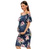 Polka Dot Ruffles Maternity Dresses Off Shoulder Pregnancy Ruffle Shoulderless Women Bodycon Dress Summer Pregnant 210922